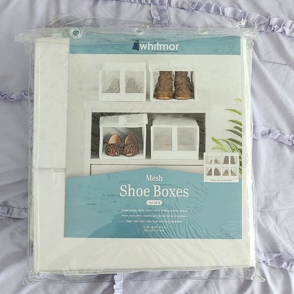 8x Shoe Storage Boxes White BNIP - Picture 3 of 7